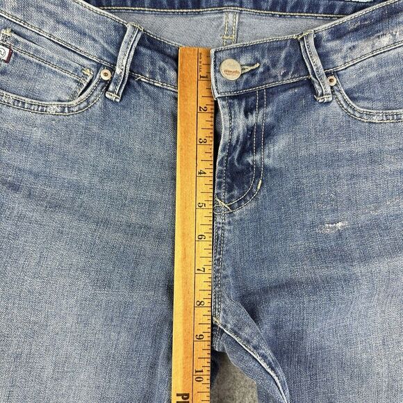 Dear John Joyrich Comfort Skinny Jeans Womens 26 Metallic Medium Wash Stretch - Picture 15 of 16